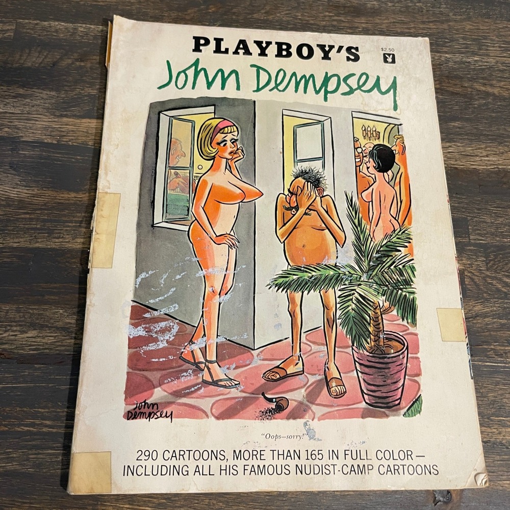 Vintage 1970 Playboys John Dempsey First Edition Cartoon Book Playboy Press